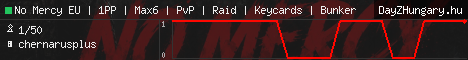 No Mercy EU | 1PP | Max6 | PvP | Raid | Keycards | Bunker – élő szerver banner